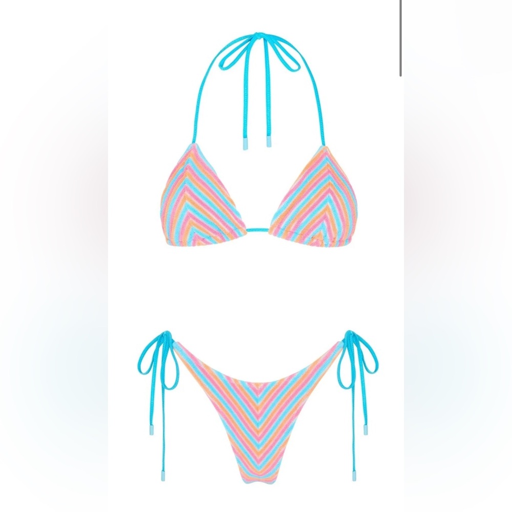 TRIANGL rainbow terry cloth bikini